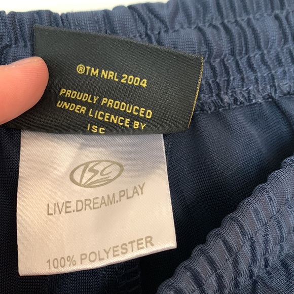 Mens 2XL XXL Navy ISC Team NRL Melbourne Storm Rugby Footy Replica Shorts Used - Picture 6 of 9